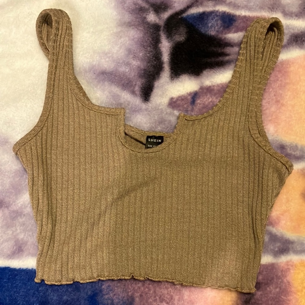 Brown crop top